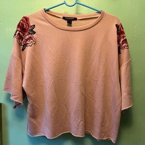 NWOT Dusty Rose Cropped Sweatshirt